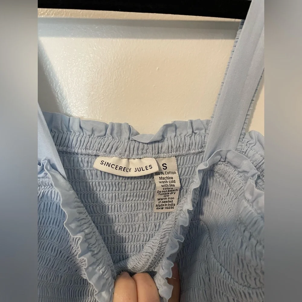 Blue Ruffle Dress - Picture 2 of 2